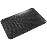Crown Workers-Delight Ultra Deck Plate Dry Area Anti-Fatigue Mat - 2' x 3', Black
